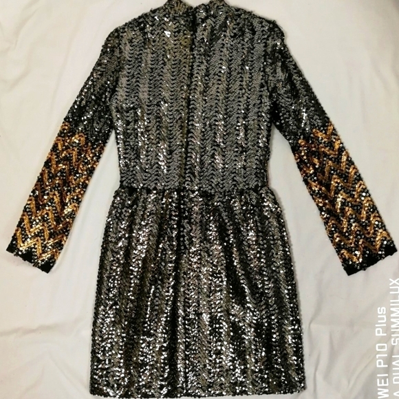 EXCLUSIVE 90s Vintage Hero Chevron Striped Sequins Dress at theStyleMinr.com - Picture 13 of 13